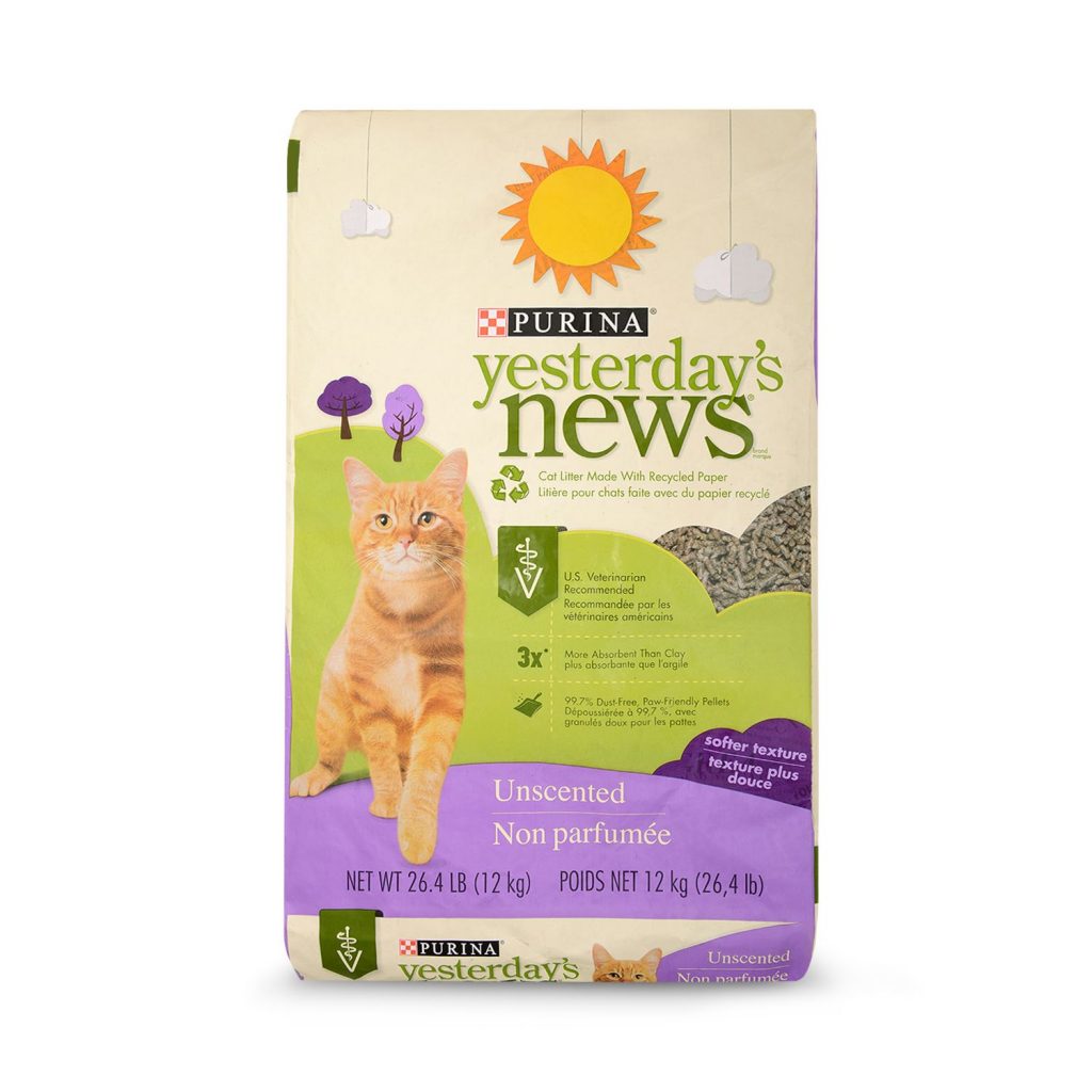 recycled paper cat litter 