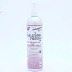Leave-in detangler for quick grooming of dogs and cats.